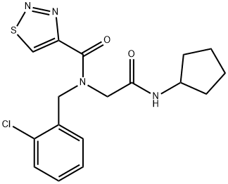 606115-81-5 1,2,3-Thiadiazole-4-carboxamide,N-[(2-chlorophenyl)methyl]-N-[2-(cyclopentylamino)-2-oxoethyl]-(9CI)
