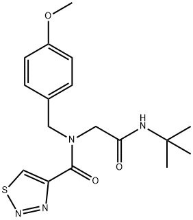 1,2,3-Thiadiazole-4-carboxamide,N-[2-[(1,1-dimethylethyl)amino]-2-oxoethyl]-N-[(4-methoxyphenyl)methyl]-(9CI)|