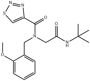 606115-91-7 1,2,3-Thiadiazole-4-carboxamide,N-[2-[(1,1-dimethylethyl)amino]-2-oxoethyl]-N-[(2-methoxyphenyl)methyl]-(9CI)