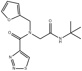 1,2,3-Thiadiazole-4-carboxamide,N-[2-[(1,1-dimethylethyl)amino]-2-oxoethyl]-N-(2-furanylmethyl)-(9CI)|