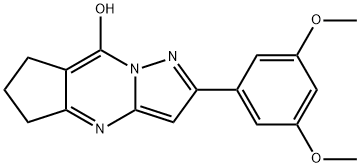 5H-Cyclopenta[d]pyrazolo[1,5-a]pyrimidin-8-ol,2-(3,5-dimethoxyphenyl)-6,7-dihydro-(9CI) Struktur