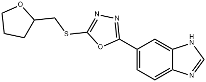 606117-04-8 1H-Benzimidazole,5-[5-[[(tetrahydro-2-furanyl)methyl]thio]-1,3,4-oxadiazol-2-yl]-(9CI)