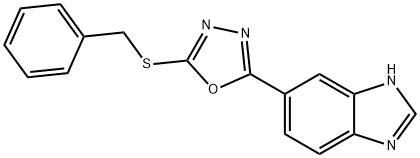 1H-Benzimidazole,5-[5-[(phenylmethyl)thio]-1,3,4-oxadiazol-2-yl]-(9CI)|