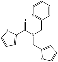 2-Thiophenecarboxamide,N-(2-furanylmethyl)-N-(2-pyridinylmethyl)-(9CI) Struktur