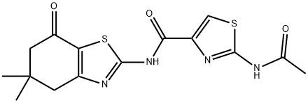 4-Thiazolecarboxamide,2-(acetylamino)-N-(4,5,6,7-tetrahydro-5,5-dimethyl-7-oxo-2-benzothiazolyl)-(9CI) Structure