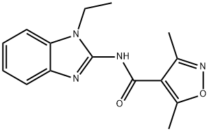 4-Isoxazolecarboxamide,N-(1-ethyl-1H-benzimidazol-2-yl)-3,5-dimethyl-(9CI) Structure