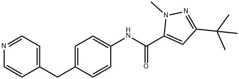 1H-Pyrazole-5-carboxamide,3-(1,1-dimethylethyl)-1-methyl-N-[4-(4-pyridinylmethyl)phenyl]-(9CI) 结构式