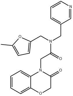 4H-1,4-Benzoxazine-4-acetamide,2,3-dihydro-N-[(5-methyl-2-furanyl)methyl]-3-oxo-N-(3-pyridinylmethyl)-(9CI)|