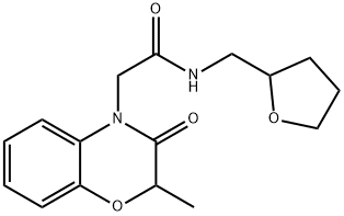 4H-1,4-Benzoxazine-4-acetamide,2,3-dihydro-2-methyl-3-oxo-N-[(tetrahydro-2-furanyl)methyl]-(9CI) Structure