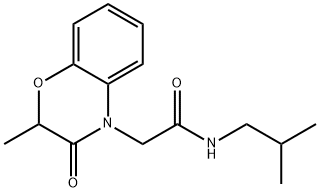 4H-1,4-Benzoxazine-4-acetamide,2,3-dihydro-2-methyl-N-(2-methylpropyl)-3-oxo-(9CI) Structure