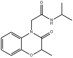 4H-1,4-Benzoxazine-4-acetamide,2,3-dihydro-2-methyl-N-(1-methylethyl)-3-oxo-(9CI) Structure