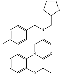 4H-1,4-Benzoxazine-4-acetamide,N-[(4-fluorophenyl)methyl]-2,3-dihydro-2-methyl-3-oxo-N-[(tetrahydro-2-furanyl)methyl]-(9CI)|