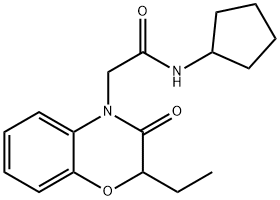 4H-1,4-Benzoxazine-4-acetamide,N-cyclopentyl-2-ethyl-2,3-dihydro-3-oxo-(9CI) 结构式
