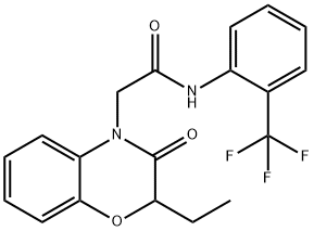 4H-1,4-Benzoxazine-4-acetamide,2-ethyl-2,3-dihydro-3-oxo-N-[2-(trifluoromethyl)phenyl]-(9CI) 结构式