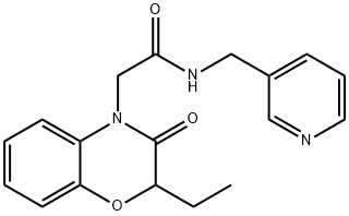 4H-1,4-Benzoxazine-4-acetamide,2-ethyl-2,3-dihydro-3-oxo-N-(3-pyridinylmethyl)-(9CI) 化学構造式