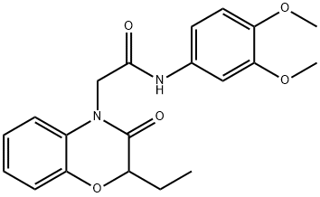 4H-1,4-Benzoxazine-4-acetamide,N-(3,4-dimethoxyphenyl)-2-ethyl-2,3-dihydro-3-oxo-(9CI) 结构式