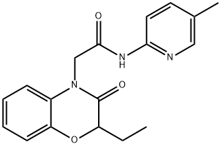 4H-1,4-Benzoxazine-4-acetamide,2-ethyl-2,3-dihydro-N-(5-methyl-2-pyridinyl)-3-oxo-(9CI) 化学構造式