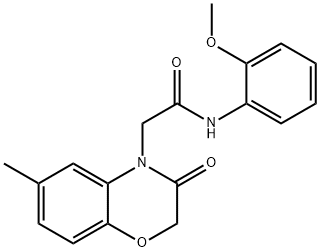 4H-1,4-Benzoxazine-4-acetamide,2,3-dihydro-N-(2-methoxyphenyl)-6-methyl-3-oxo-(9CI) Structure
