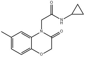 4H-1,4-Benzoxazine-4-acetamide,N-cyclopropyl-2,3-dihydro-6-methyl-3-oxo-(9CI) Struktur