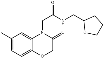 4H-1,4-Benzoxazine-4-acetamide,2,3-dihydro-6-methyl-3-oxo-N-[(tetrahydro-2-furanyl)methyl]-(9CI),606119-76-0,结构式