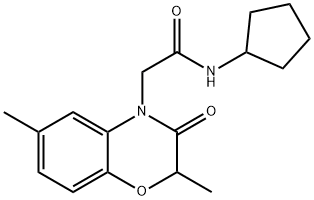 4H-1,4-Benzoxazine-4-acetamide,N-cyclopentyl-2,3-dihydro-2,6-dimethyl-3-oxo-(9CI),606119-92-0,结构式