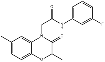 4H-1,4-Benzoxazine-4-acetamide,N-(3-fluorophenyl)-2,3-dihydro-2,6-dimethyl-3-oxo-(9CI),606120-02-9,结构式