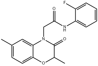 4H-1,4-Benzoxazine-4-acetamide,N-(2-fluorophenyl)-2,3-dihydro-2,6-dimethyl-3-oxo-(9CI) Structure