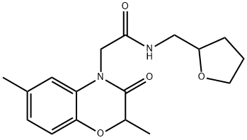 4H-1,4-Benzoxazine-4-acetamide,2,3-dihydro-2,6-dimethyl-3-oxo-N-[(tetrahydro-2-furanyl)methyl]-(9CI) Structure