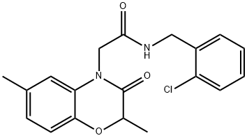 4H-1,4-Benzoxazine-4-acetamide,N-[(2-chlorophenyl)methyl]-2,3-dihydro-2,6-dimethyl-3-oxo-(9CI)|