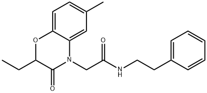 4H-1,4-Benzoxazine-4-acetamide,2-ethyl-2,3-dihydro-6-methyl-3-oxo-N-(2-phenylethyl)-(9CI) Structure