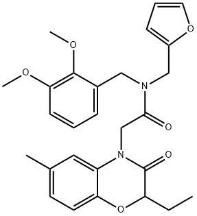 4H-1,4-Benzoxazine-4-acetamide,N-[(2,3-dimethoxyphenyl)methyl]-2-ethyl-N-(2-furanylmethyl)-2,3-dihydro-6-methyl-3-oxo-(9CI)|
