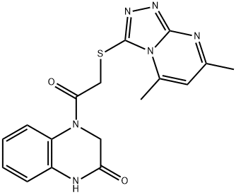 2(1H)-Quinoxalinone,4-[[(5,7-dimethyl-1,2,4-triazolo[4,3-a]pyrimidin-3-yl)thio]acetyl]-3,4-dihydro-(9CI)|