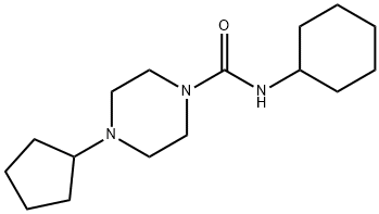 1-Piperazinecarboxamide,N-cyclohexyl-4-cyclopentyl-(9CI) Structure
