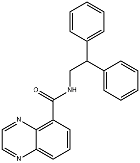 5-Quinoxalinecarboxamide,N-(2,2-diphenylethyl)-(9CI) Structure