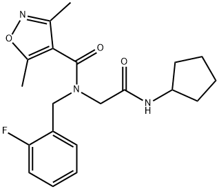 4-Isoxazolecarboxamide,N-[2-(cyclopentylamino)-2-oxoethyl]-N-[(2-fluorophenyl)methyl]-3,5-dimethyl-(9CI),606134-90-1,结构式