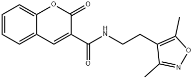 2H-1-Benzopyran-3-carboxamide,N-[2-(3,5-dimethyl-4-isoxazolyl)ethyl]-2-oxo-(9CI)|