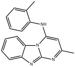 Pyrimido[1,2-a]benzimidazol-4-amine, 2-methyl-N-(2-methylphenyl)- (9CI) Structure