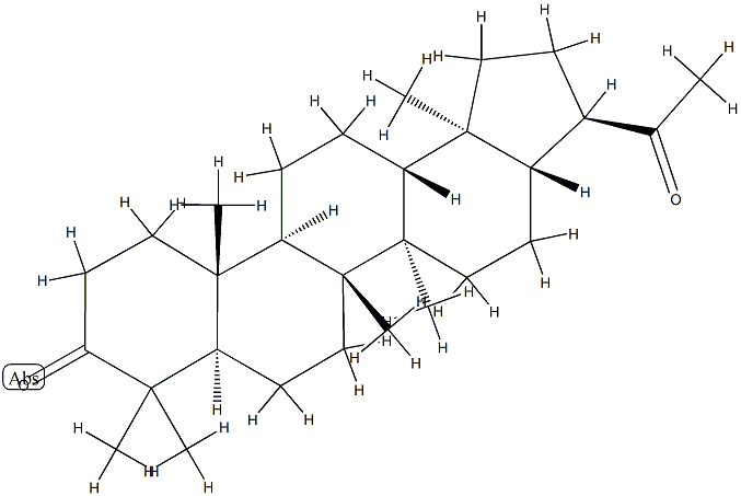 (21R)-29-Norhopane-3,22-dione Struktur