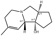 1H-Cyclopent[a]indolizin-9b(6H)-ol,2,3,3a,4,7,9a-hexahydro-8-methyl-,(3aR,9aS,9bS)-rel-(9CI) 化学構造式