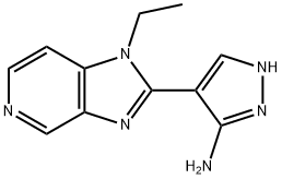 1H-Pyrazol-3-amine,4-(1-ethyl-1H-imidazo[4,5-c]pyridin-2-yl)-(9CI) 化学構造式