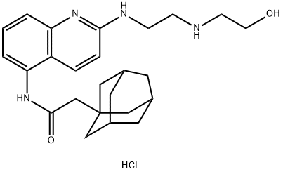 N-[2-[[2-[(2-Hydroxyethyl)amino]ethyl]amino]-5-quinolinyl]-2-tricyclo[3.3.1.13,7]dec-1-ylacetamidedihydrochloride Struktur