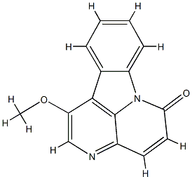 1-メトキシ-6H-インドロ[3,2,1-de][1,5]ナフチリジン-6-オン 化学構造式