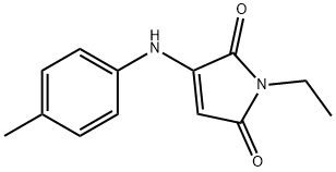 1H-Pyrrole-2,5-dione,1-ethyl-3-[(4-methylphenyl)amino]-(9CI) Structure