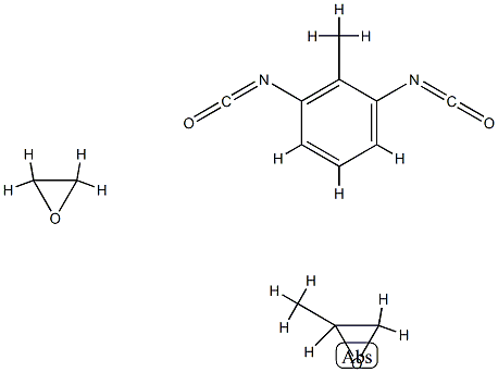 Oxirane, methyl-, polymer with 1,3-diisocyanato-2-methylbenzene and oxirane 化学構造式
