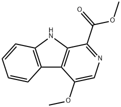 4-メトキシ-1-メトキシカルボニル-β-カルボリン 化学構造式