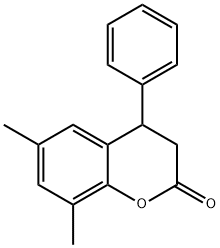 2H-1-Benzopyran-2-one, 3,4-dihydro-6,8-diMethyl-4-phenyl- Structure