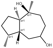 4,7-Azulenediol,decahydro-1,4-dimethyl-,(1R,3aR,4S,8aR)-rel-(9CI) Structure
