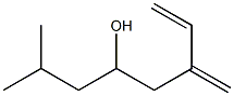 rac-(R*)-2-メチル-6-メチレン-7-オクテン-4-オール 化学構造式