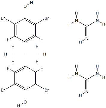 guanidine, compound with 4,4'-isopropylidenebis[2,6-dibromophenol] (2:1) Structure