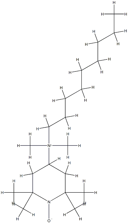 4-(N,N-dimethyl-N-nonyl)ammonium-2,2,6,6-tetramethylpiperidine-1-oxyl,61165-80-8,结构式